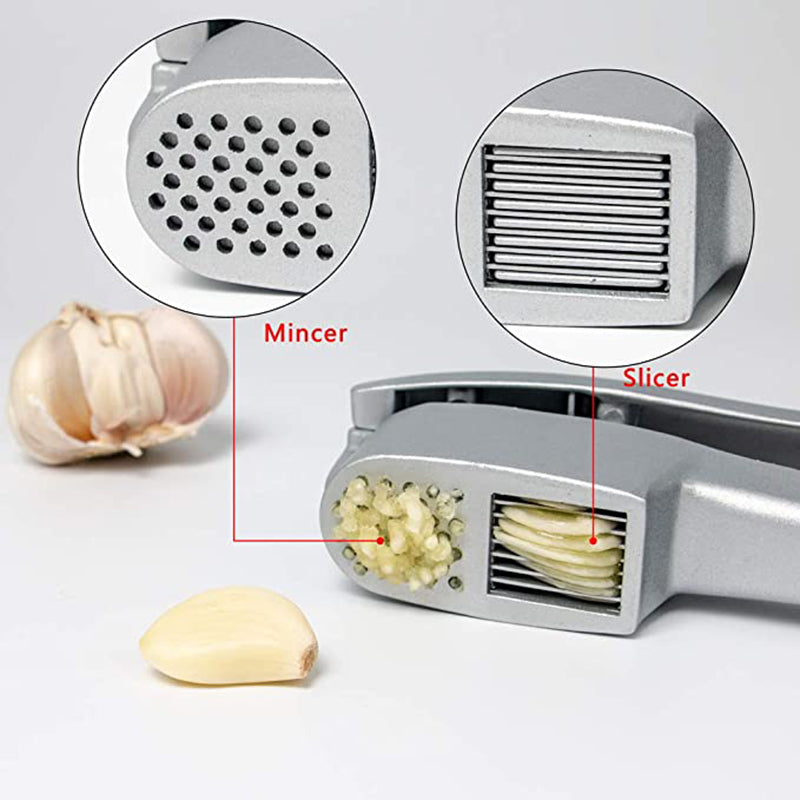 Multifunctional garlic press