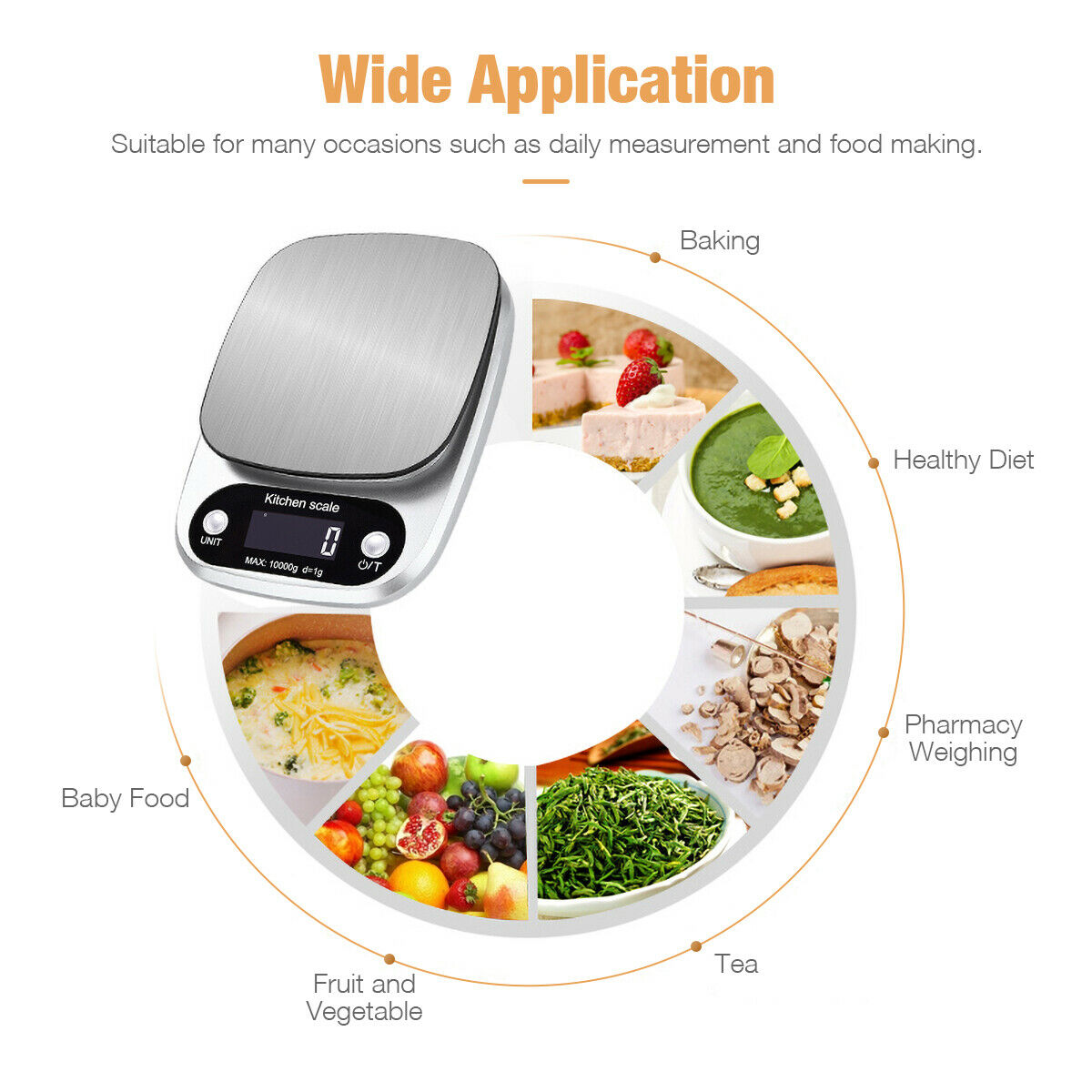 Digital Kitchen Scale - 10 KG / 22 lbs